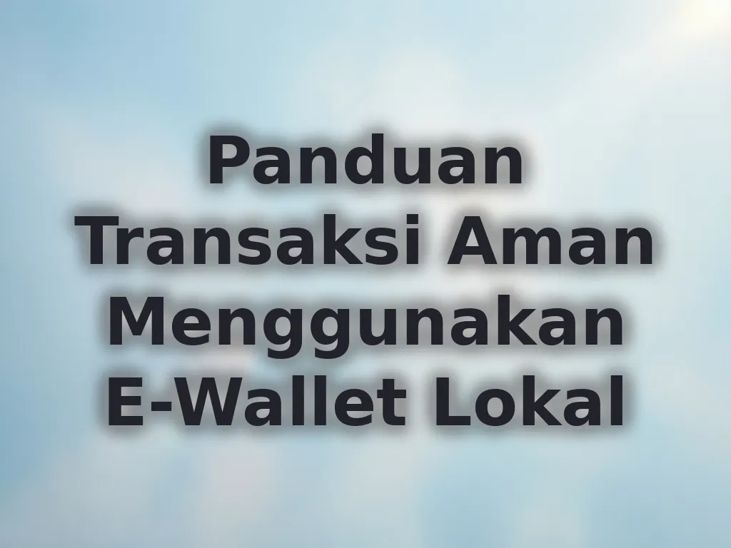 Panduan Transaksi Aman Menggunakan E-Wallet Lokal